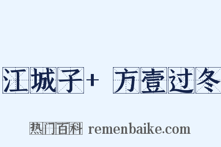 江城子+方壹过冬是什么意思的图片